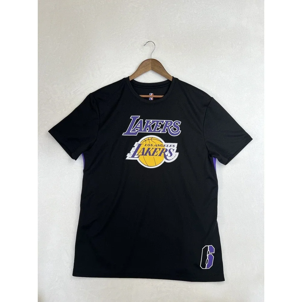 Lebron James Los Angeles Lakers NBA Unk #6 Tshirt Adult XL‎ Black Mens